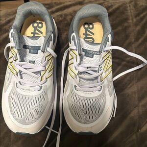 New Balance Gray and Yellow Athletic Shoes